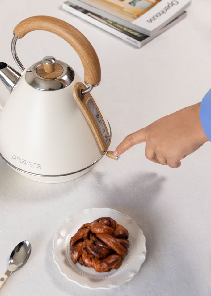 Kettle Retro - Hervidor Eléctrico - 1,7L - Blanco Roto