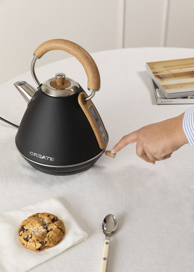 Kettle Retro - Bouilloire Électrique - 1,7L - Noir