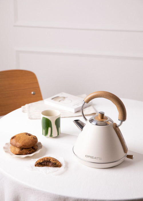 Kettle Retro - Bouilloire Électrique - 1L - Blanc Cassé