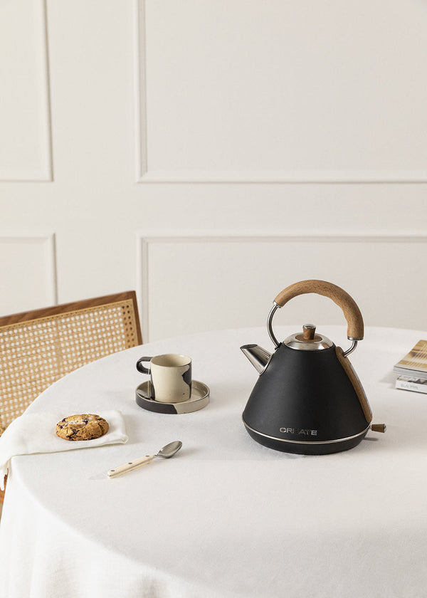 Kettle Retro - Bouilloire Électrique - 1,7L - Noir