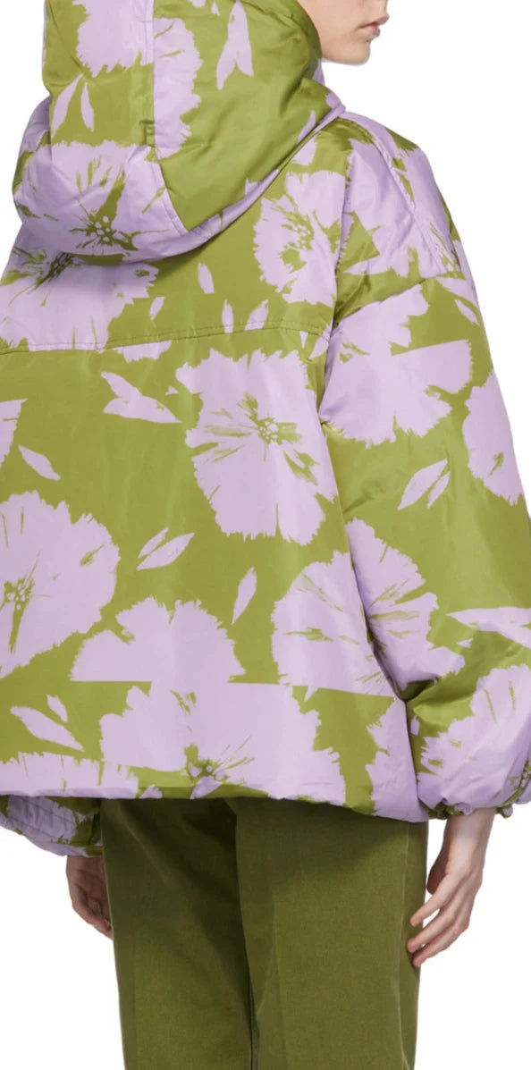 Anorak de plumas - Caqui/Lila - Mujer