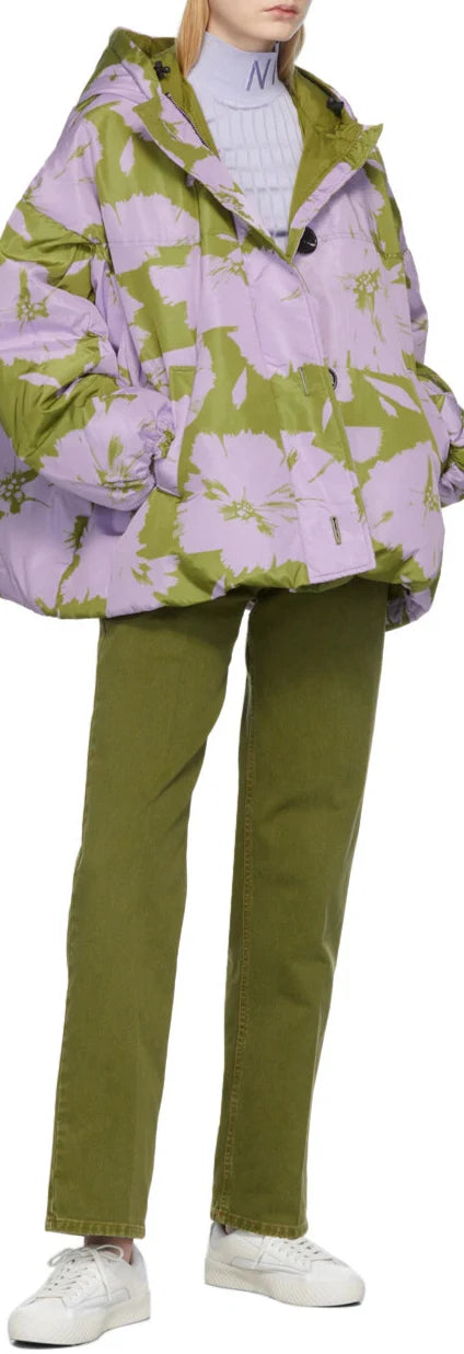 Anorak de plumas - Caqui/Lila - Mujer