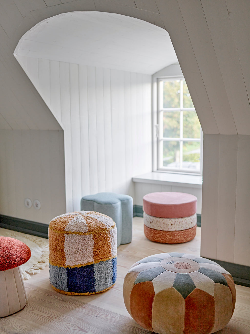 Kio - Pouf - Multicolore - Coton