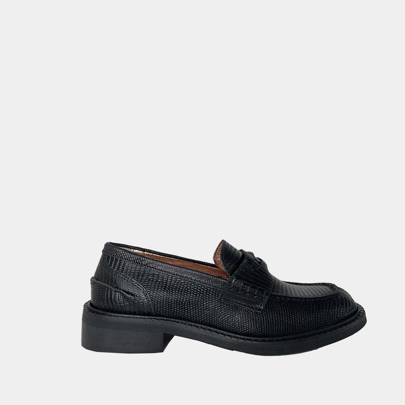 Mocassins Ann Tuil Khol - Cuir Teju Noir