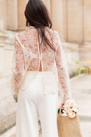 KIANA Écrue - Blouse Dentelle