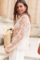 KIANA Écrue - Blouse Dentelle