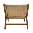 Fauteuil Kilka en teck et tressage chevron