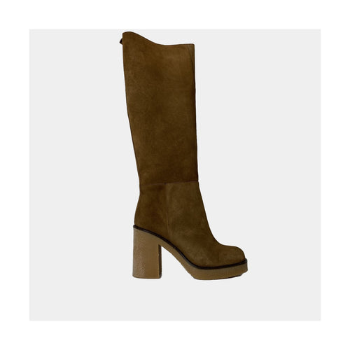 Bottes Ann Tuil Kilo - Velours Camel Foncé