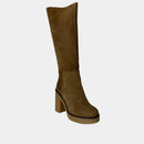 Bottes Ann Tuil Kilo - Velours Camel Foncé