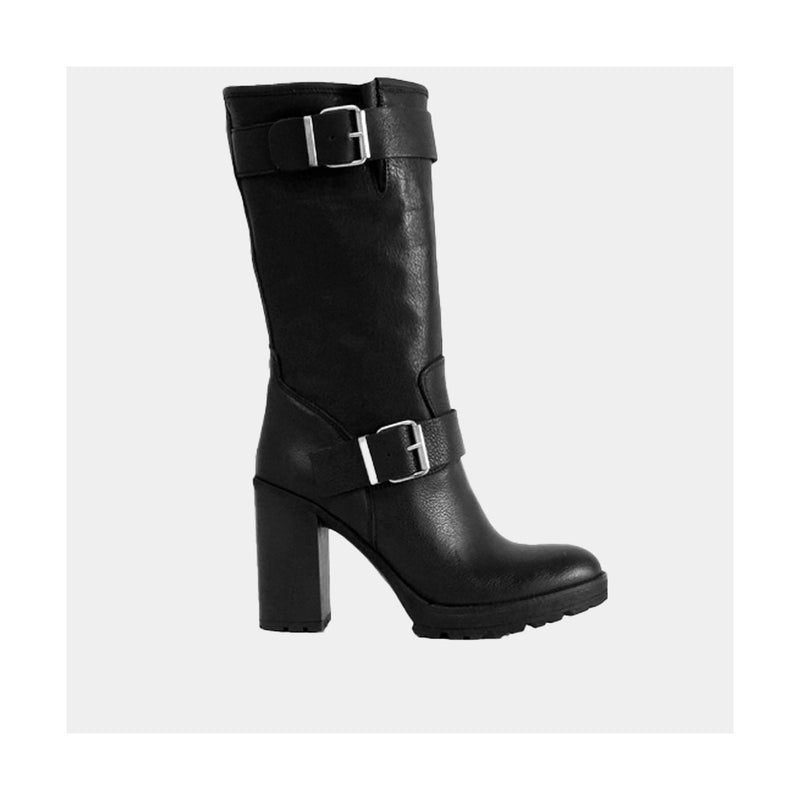 Bottes Bikers Ann Tuil King - Cuir Noir