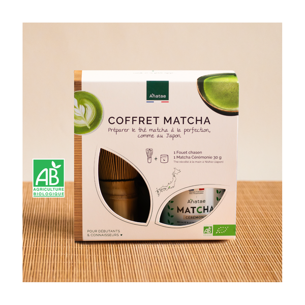 Matcha Gift Set: Organic Ceremonial Matcha Tea and Chasen Bamboo Whisk