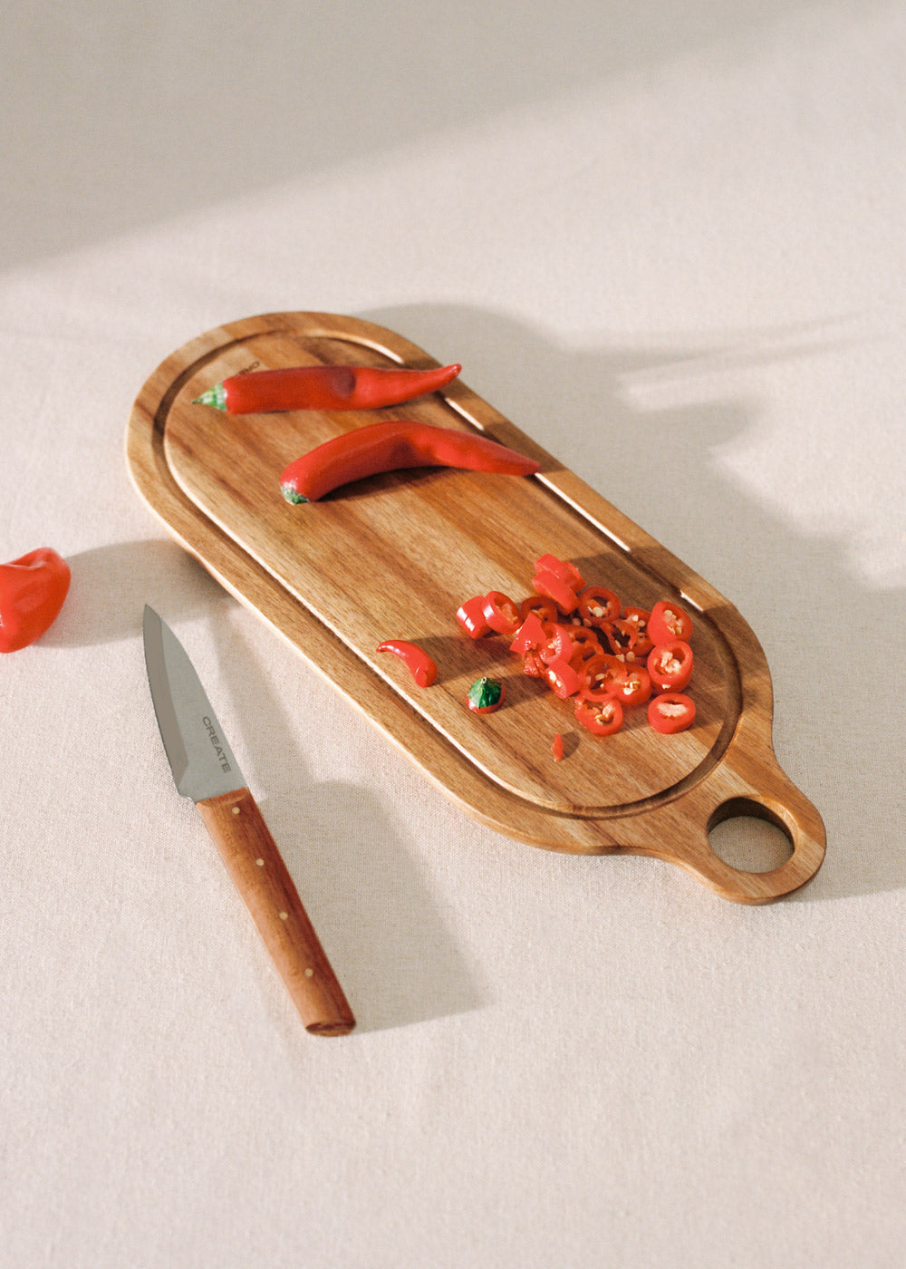 Kitchenware Essentials - Tabla De Cortar De Madera De Acacia - Larga