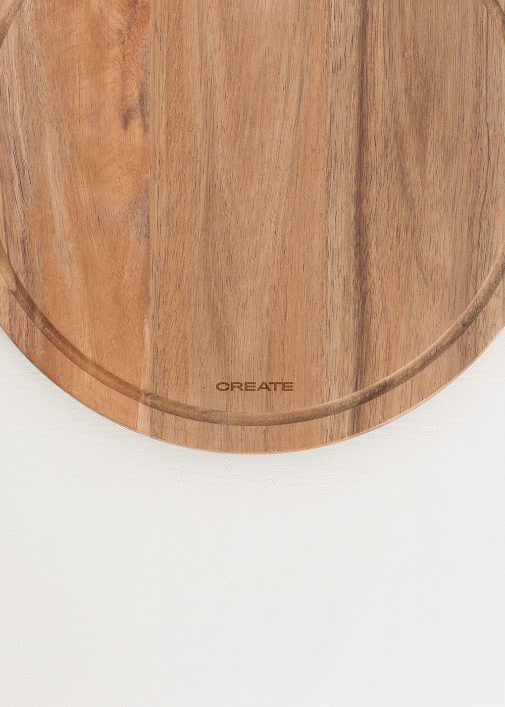 Kitchenware Essentials - Round Acacia Wood Chopping Board