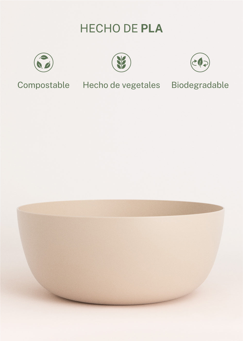 Menaje Outdoor Eco - Cuenco grande para exterior - Arena