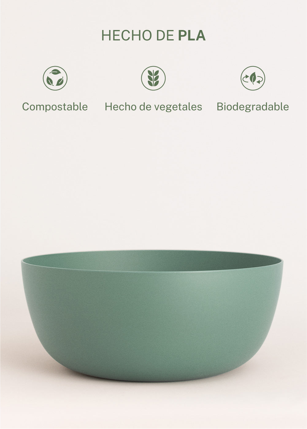 Menaje de cocina Outdoor Eco - Cuenco exterior grande - Verde salvia