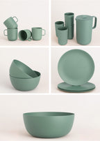 Menaje de cocina Colección Outdoor Eco - Pack Vajilla Exterior - Verde Salvia