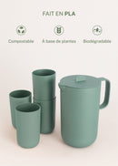 Kitchenware Outdoor Eco - 2L Carafe Service + 4 500ml Glasses - Sage Green
