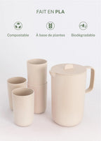 Kitchenware Outdoor Eco - Carafe Service 2L + 4 Glasses 500Ml - Sand