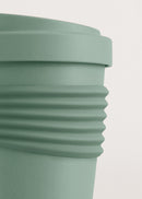 Kitchenware Outdoor Eco - Coffee Glass With Recycled Material Lid - Sage Green