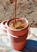 Menaje Outdoor Eco - Vaso Café Con Tapa De Material Reciclado - Terracota