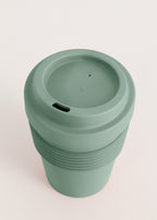 Kitchenware Outdoor Eco - Verre A Café Avec Couvercle En Matériel Recyclé - Vert Sauge