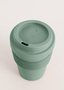 Kitchenware Outdoor Eco - Coffee Glass With Recycled Material Lid - Sage Green