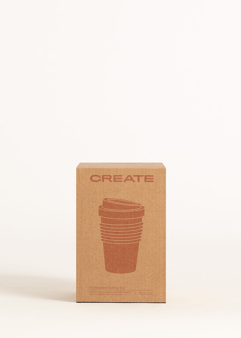 Menaje Outdoor Eco - Vaso Café Con Tapa De Material Reciclado - Terracota