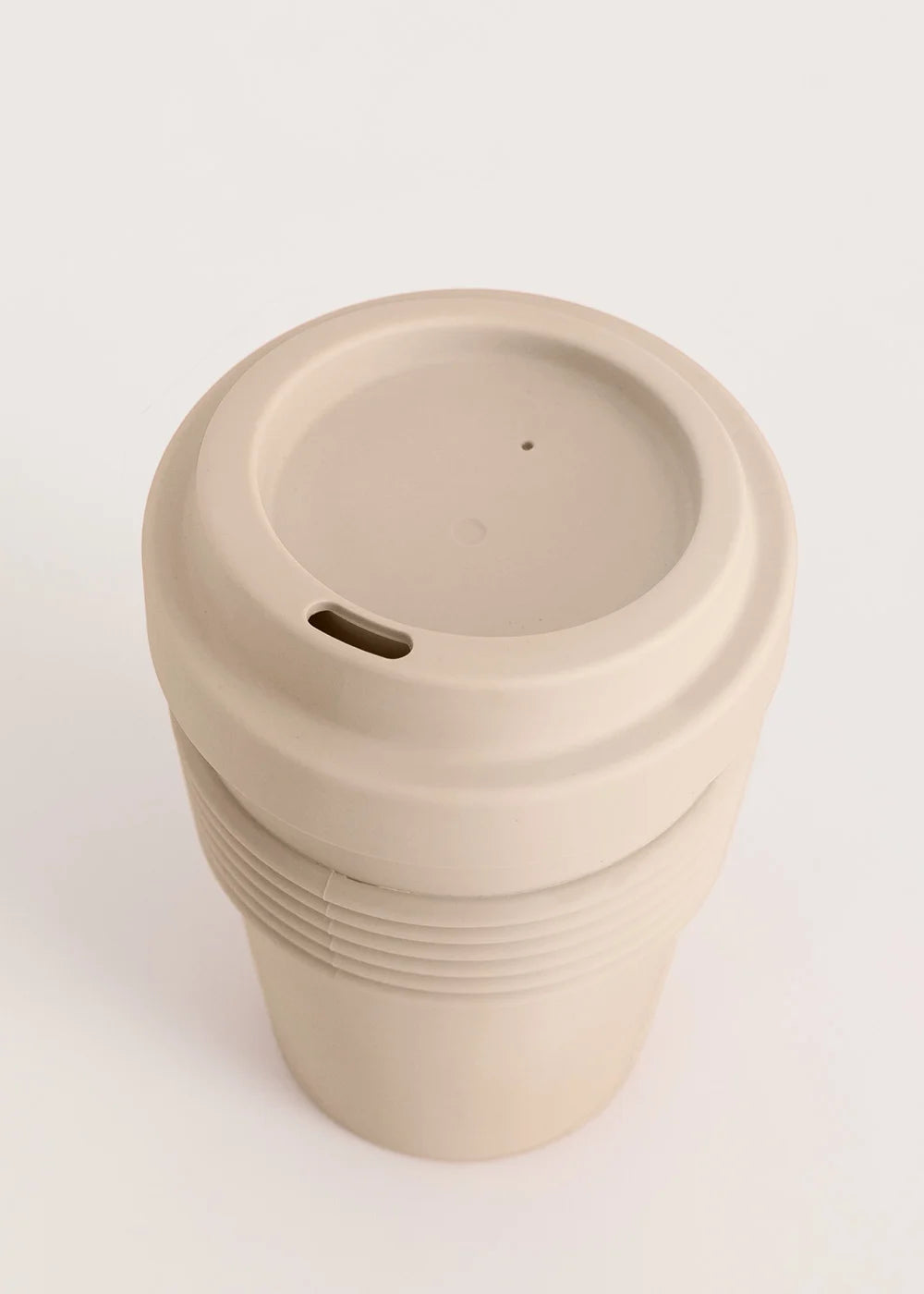 Outdoor Eco Kitchenware - Pack of 2 Coffee Cups with Lid in Recycled Material - Sand