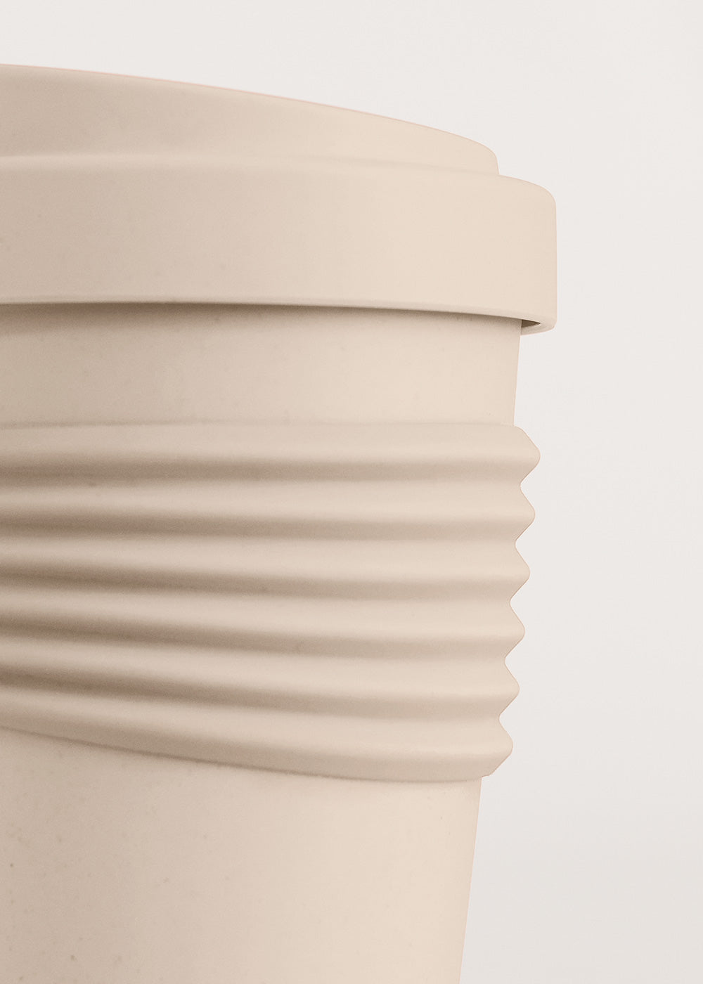Outdoor Eco Kitchenware - Pack of 2 Coffee Cups with Lid in Recycled Material - Sand