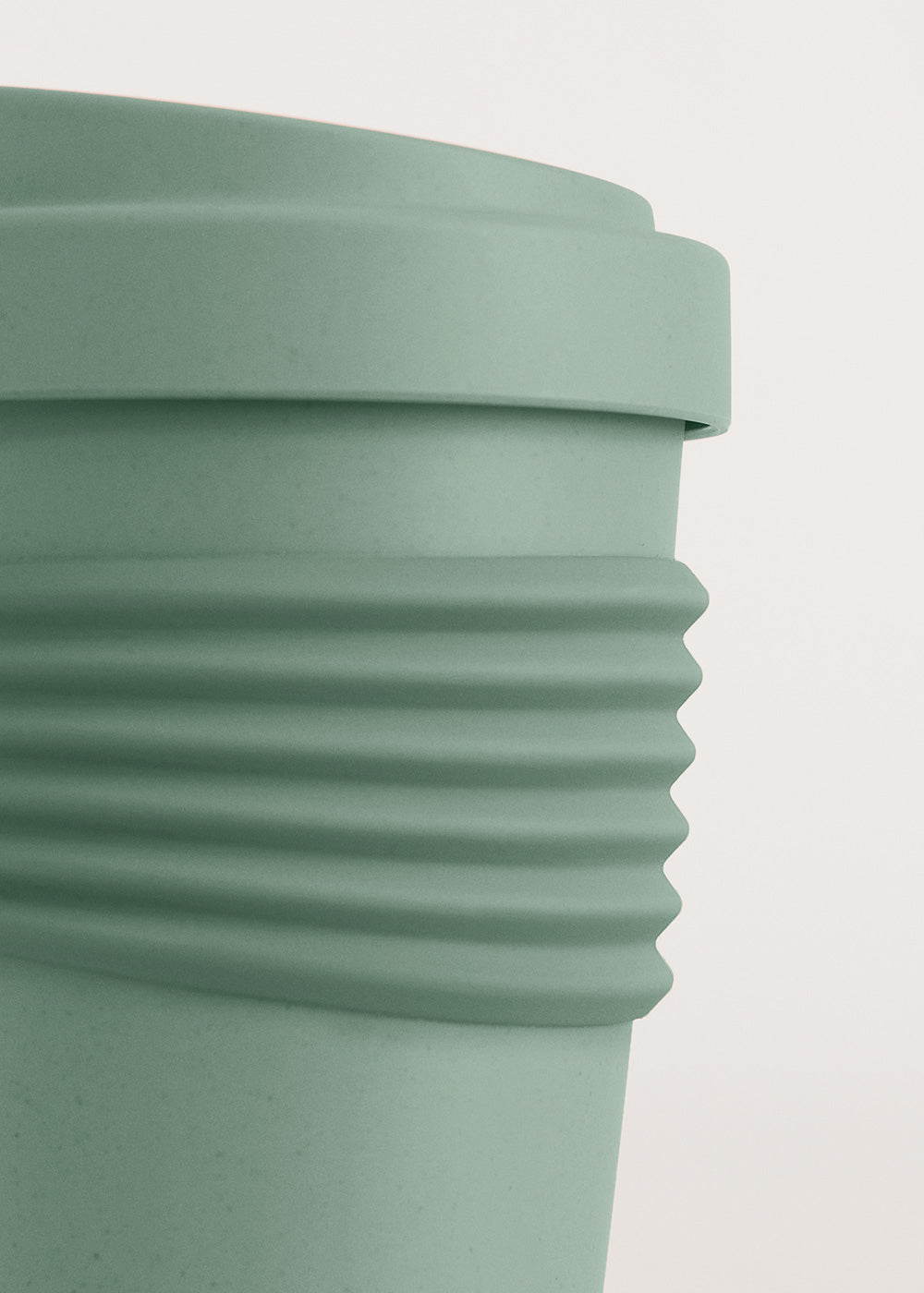 Kitchenware Outdoor Eco - Pack of 2 Coffee Cups with Lid in Recycled Material - Sage Green