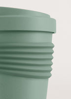 Kitchenware Outdoor Eco - Pack of 2 Coffee Cups with Lid in Recycled Material - Sage Green