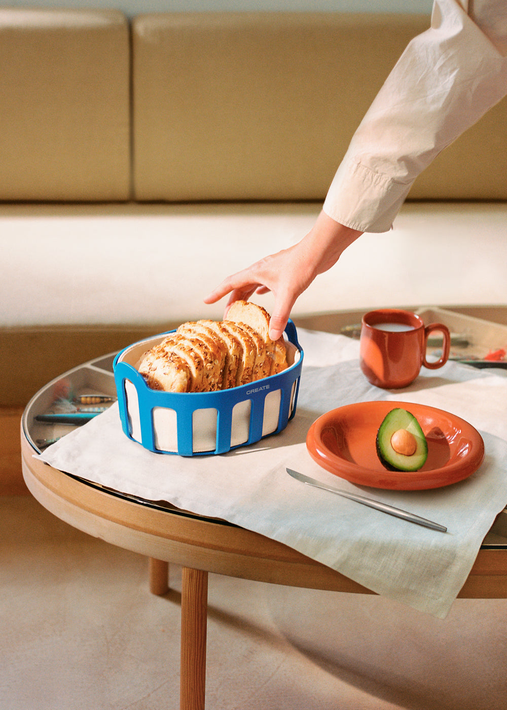 Kitchenware Studio - Cesta Interior 100 % Algodón - Azul Cobalto