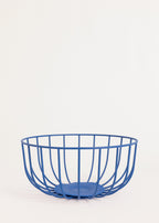 Kitchenware Studio - Small Metal Basket with Non-Slip Base - Cobalt Blue