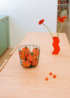 Kitchenware Studio - Cesta Metálica Grande Con Base Antideslizante - Verde Salvia