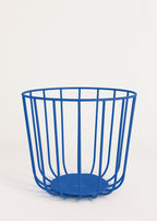 Kitchenware Studio - Grand Panier Métallique Avec Base Antidérapante - Bleu Cobalt