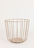 Kitchenware Studio - Large Metal Basket with Non-Slip Base - Sand