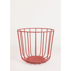 Kitchenware Studio - Large Metallic Basket With Non-Slip Base - Terracotta