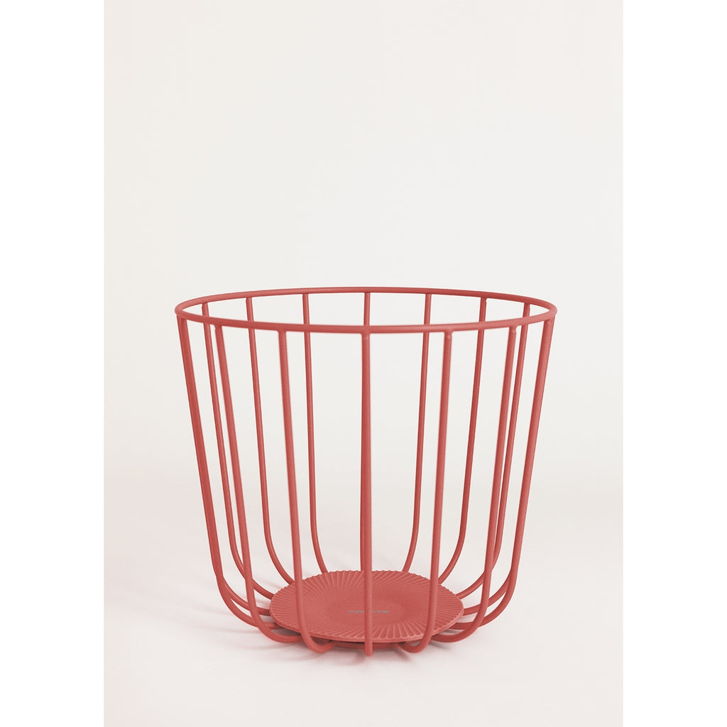 Kitchenware Studio - Cesta Metálica Grande Con Base Antideslizante - Terracota