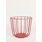 Kitchenware Studio - Cesta Metálica Grande Con Base Antideslizante - Terracota