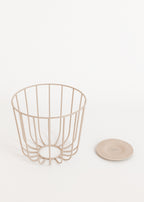Kitchenware Studio - Large Metal Basket with Non-Slip Base - Sand