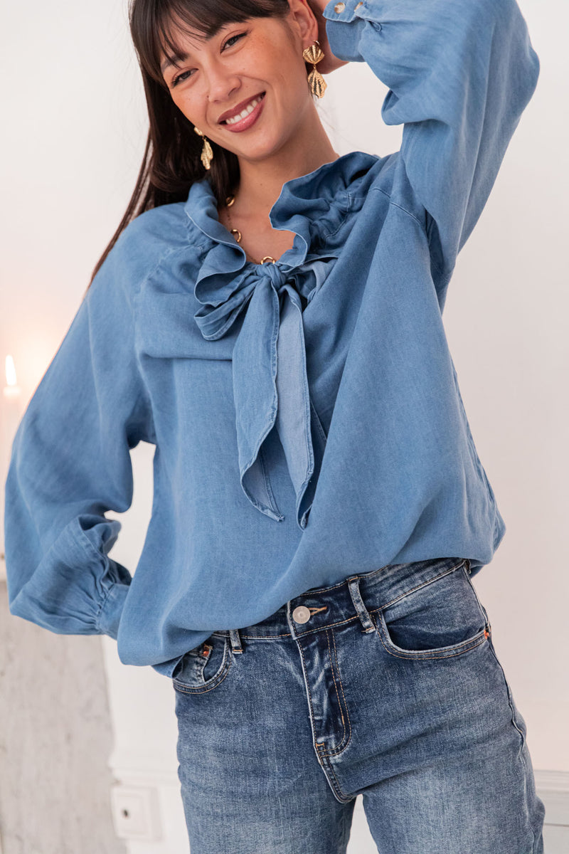 KLARA Jean - Blouse Noeud