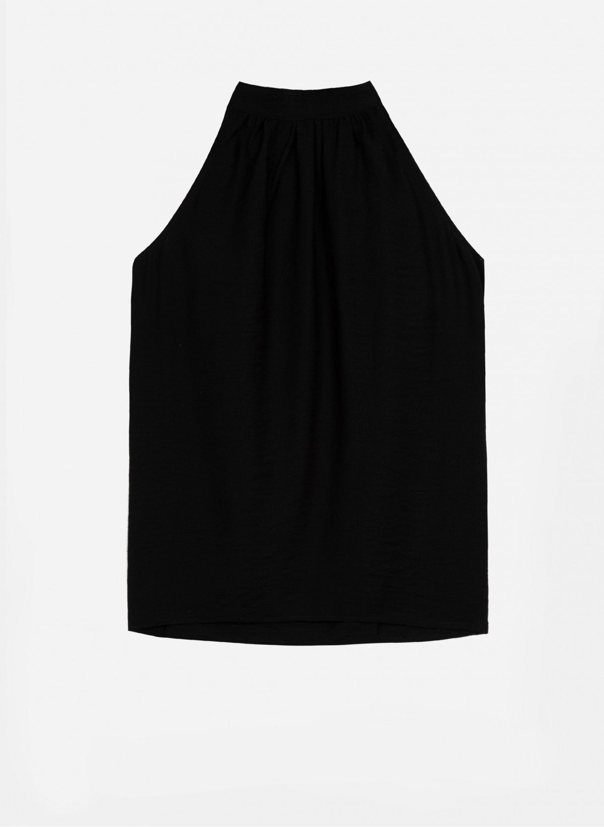 Kloane Plain Scoop-Neck Top - Black