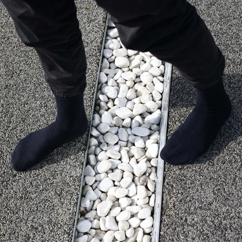 Chaussettes En Laine Mérinos Unies - Marine