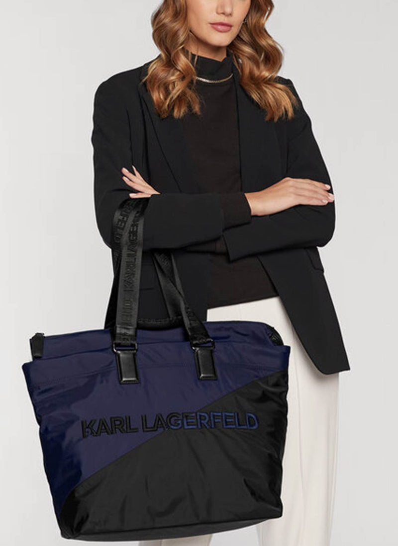 Karl Lagerfeld - Klxcd Tote Bag En Nylon - Noir - Femme