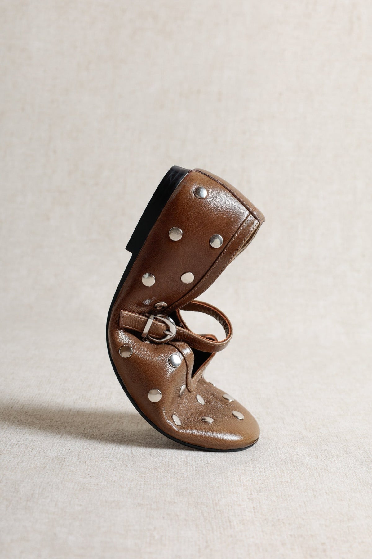 Alli Studs Ballet Flats - Moss Green
