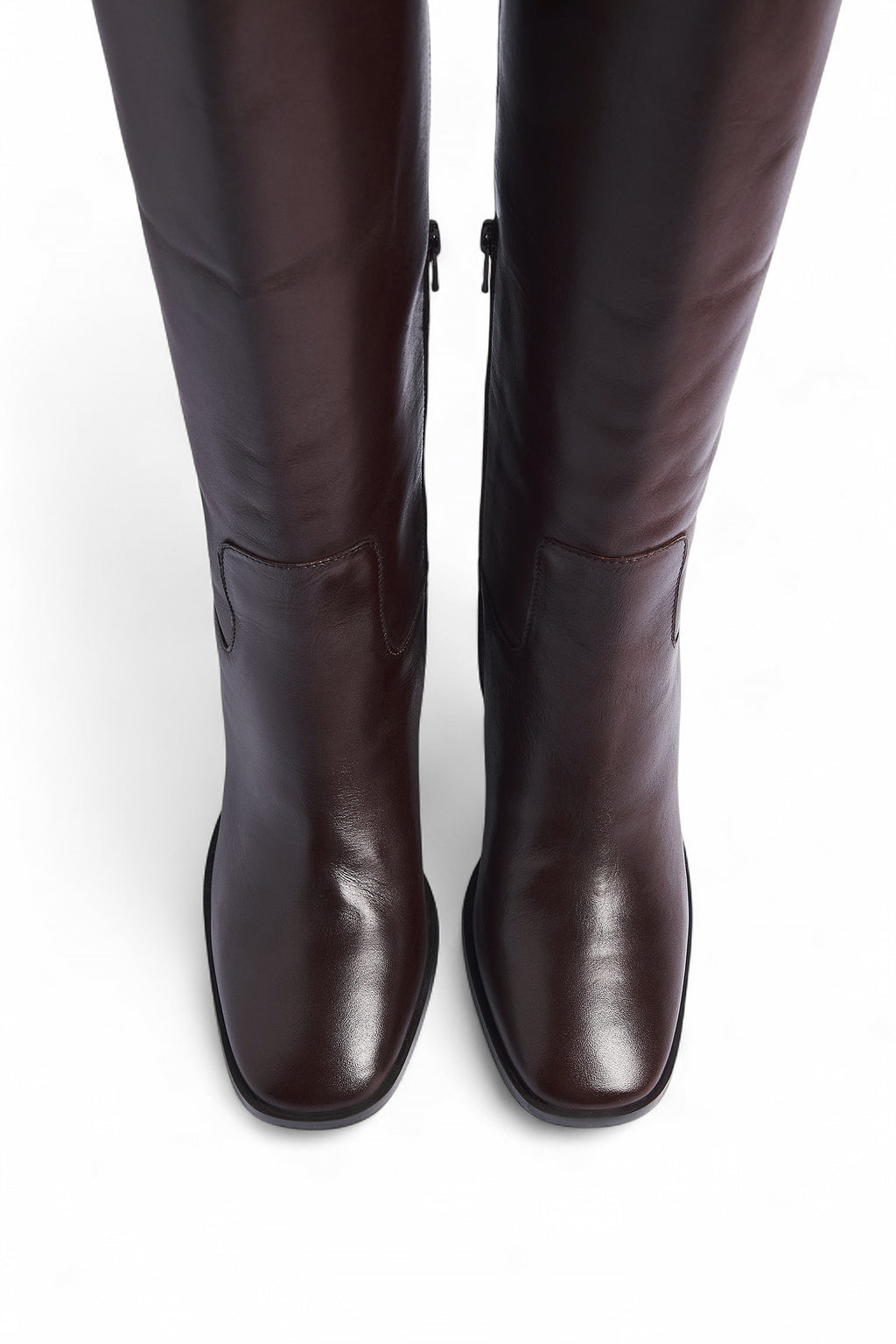 Bottes Knee High Leather - Bordeaux