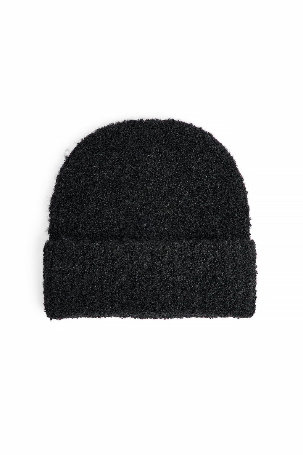 Bonnet Knitted Bouclé Look - Noir