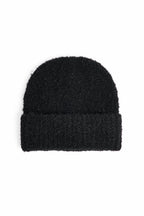 Bonnet Knitted Bouclé Look - Noir