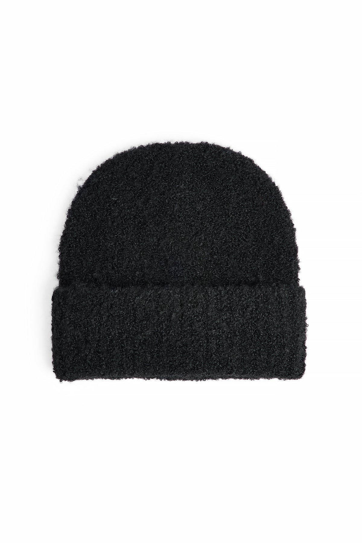 Bonnet Knitted Bouclé Look - Noir
