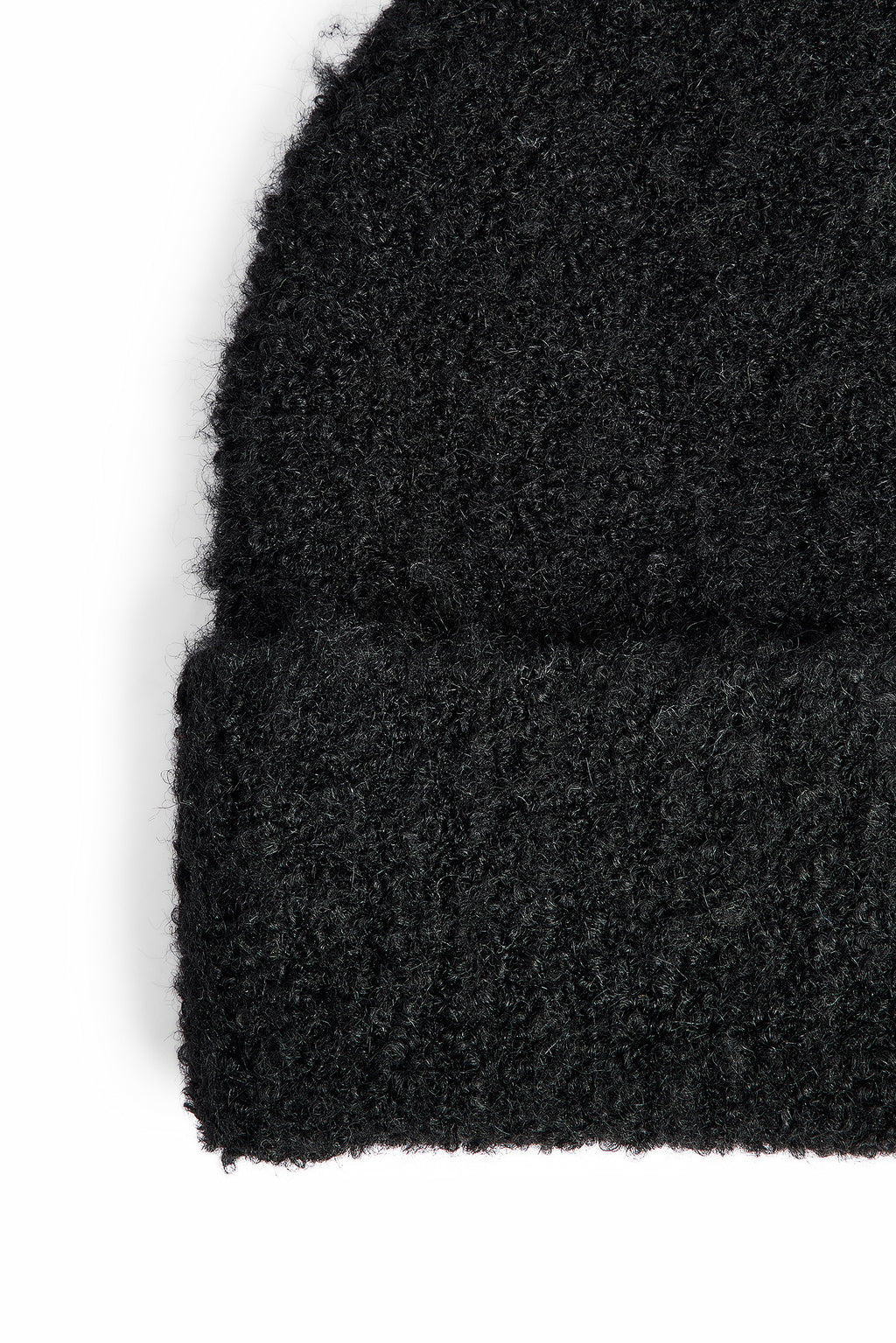 Bonnet Knitted Bouclé Look - Noir